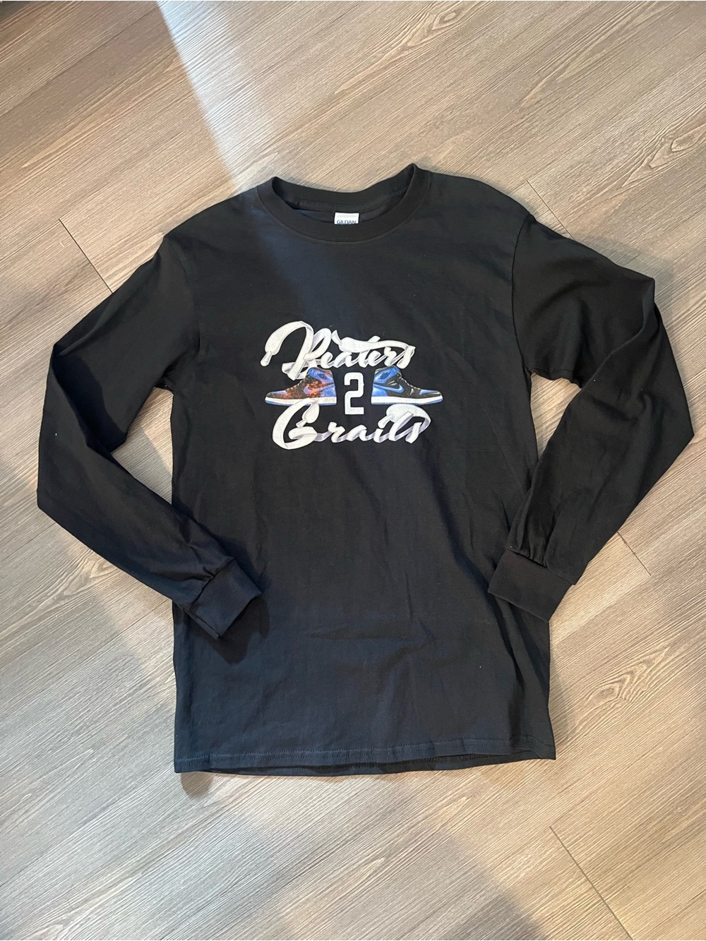 Gildan Black Long Sleeve 'Kickers 2 Grails' Graphic Tee
